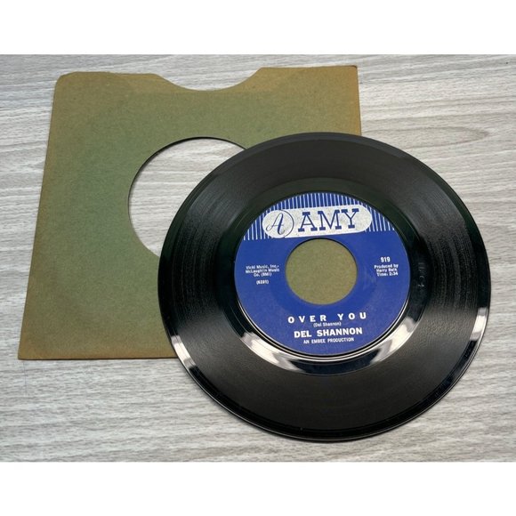Del Shannon Over You / Stranger in Town 45 Rock n Roll Amy 919 - Picture 3 of 4